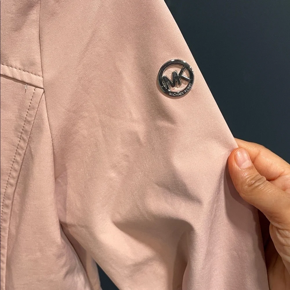 Michael Kors Pink Hooded Raincoat